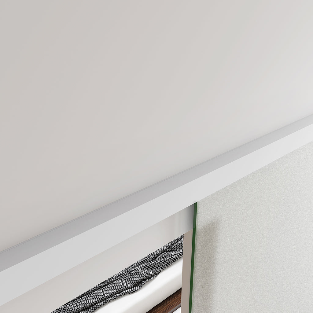 Schiebetür vor der wand laufend Schiebetürsysteme mit verdeckter Glas H.225 cm