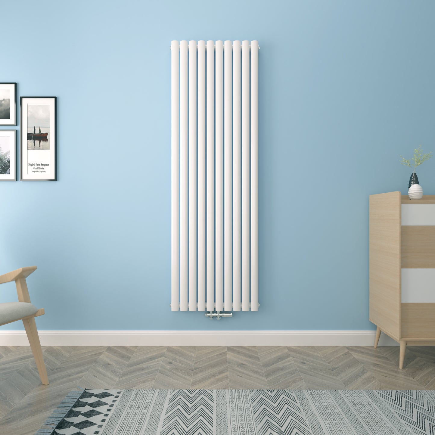 Design Heizkörper Oval Röhrenheizkörper 1800×590mm Doppellagig Weiß Großwahl