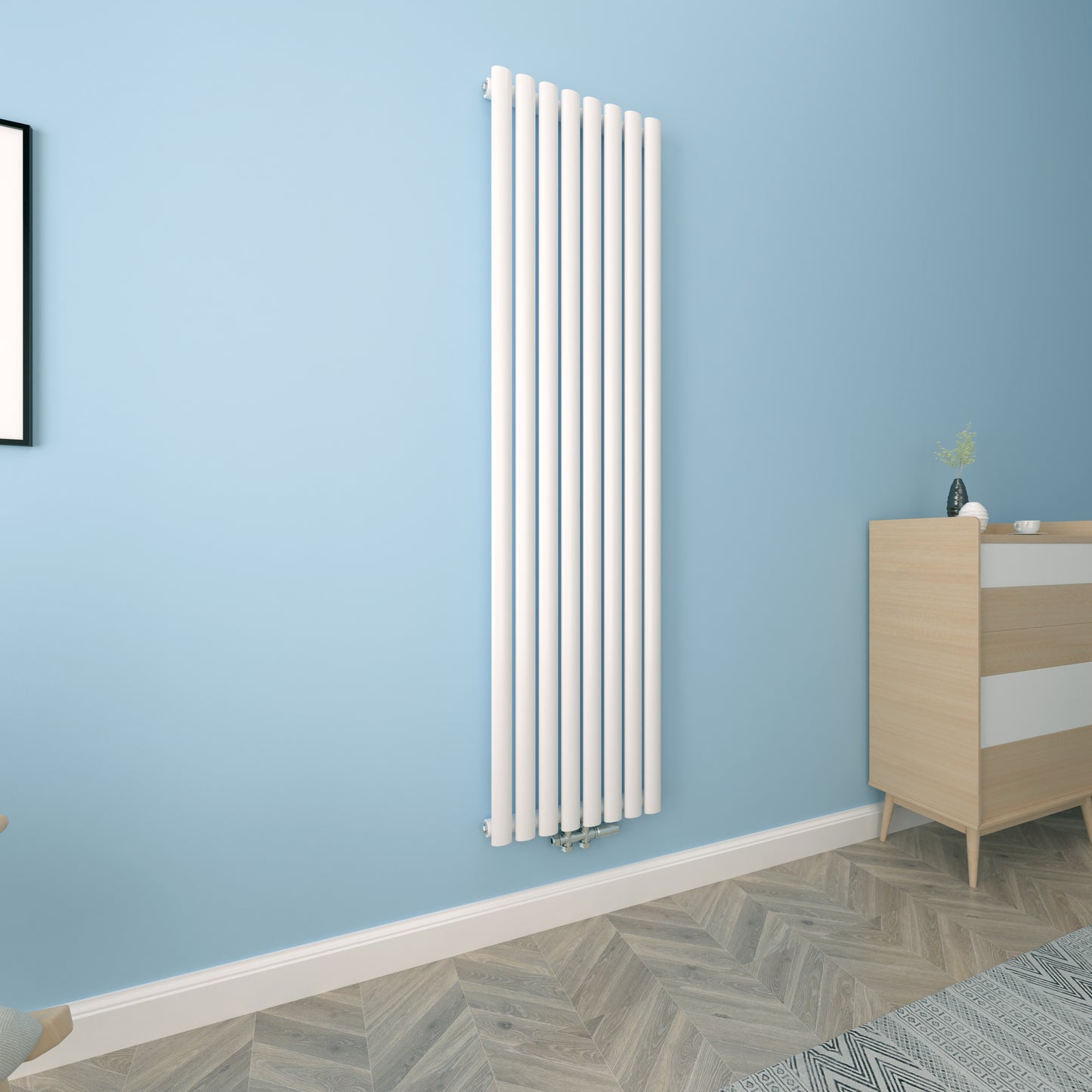 Design Heizkörper Oval Röhrenheizkörper 1800×590mm Doppellagig Weiß Großwahl