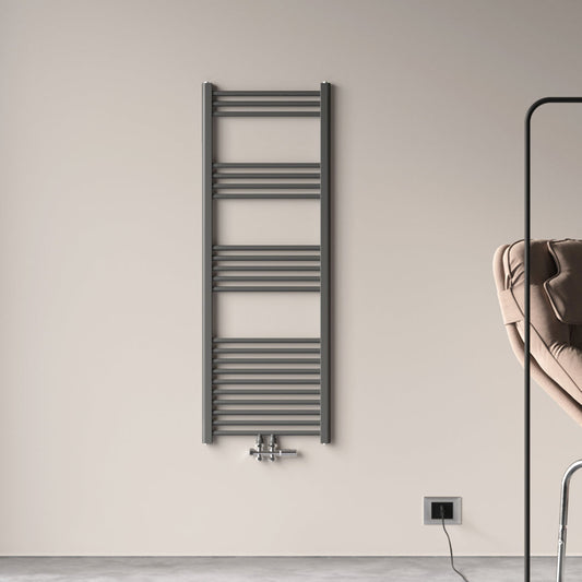 Handtuchheizkörper Heizkörper Badheizkörper Anthrazit B.500 x H.1400 mm
