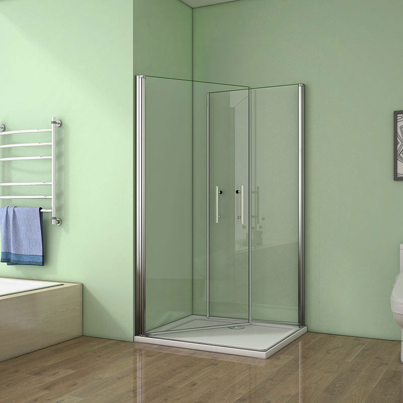 90x90 80x80 Eckeinstieg Eckdusche Duschkabine Glas