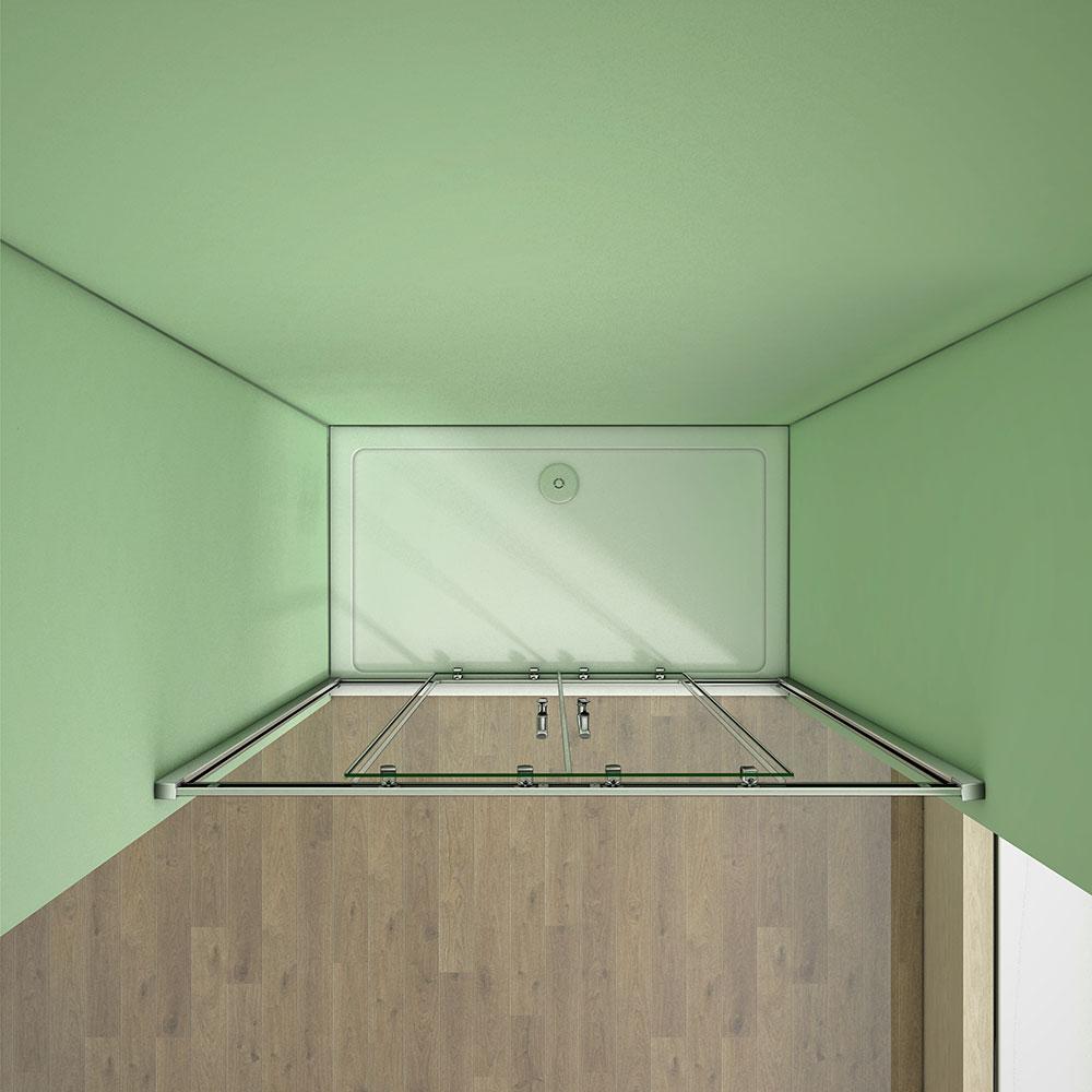120x185cm Walk In Duschkabine Duschabtrennung Schiebetür Nischentür