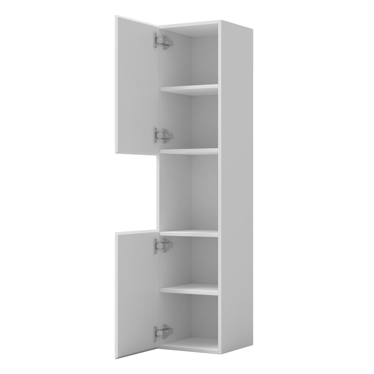 Hochschrank 83-130 cm Hängeschrank Badschrank Badezimmerschrank Weiß Matt