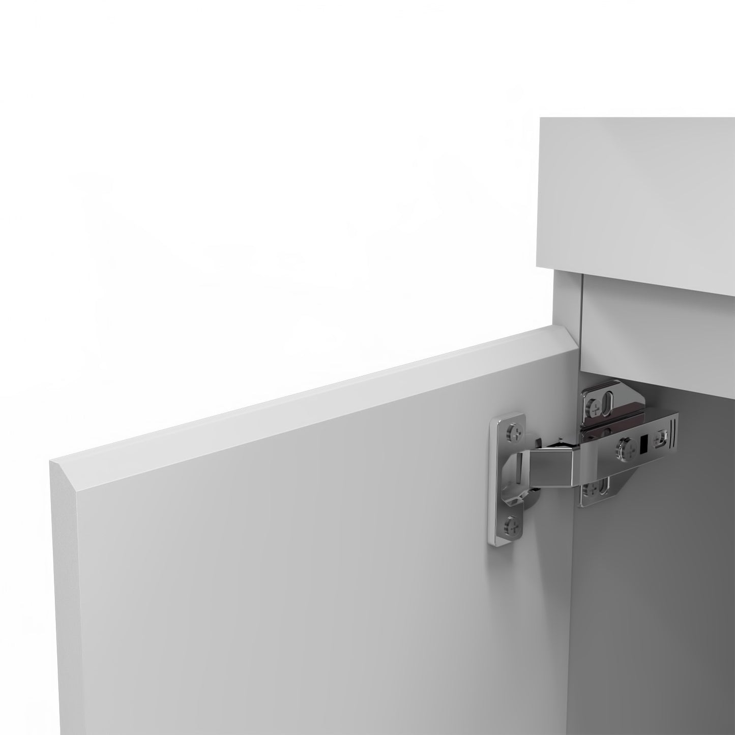 Badmöbel Set 60 cm Weiß Waschbecken mit Unterschrank Waschtisch Keramikbecken Freistehend