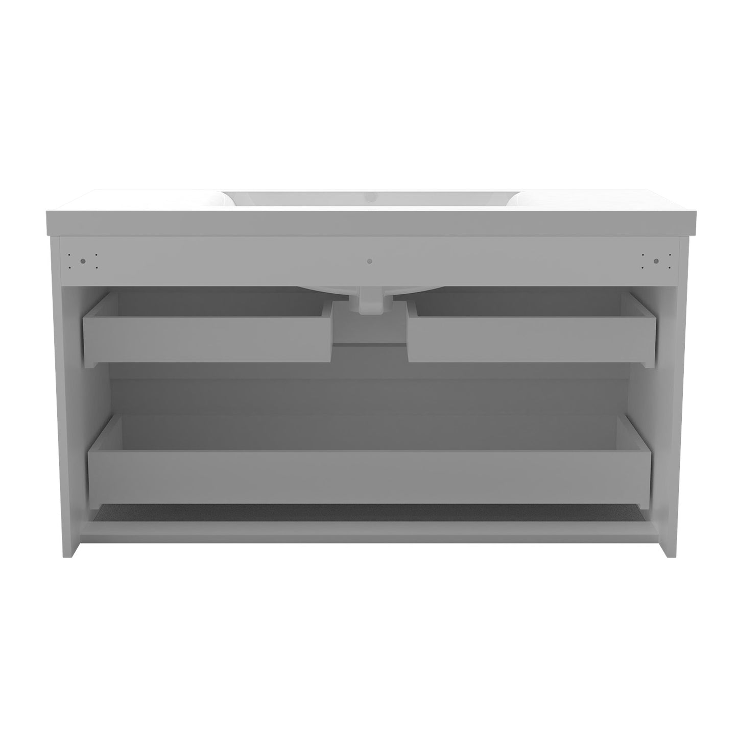Badmöbel Set 100cm Badezimmer Waschtisch mit Unterschrank Weiß/Anthrazit/Eiche