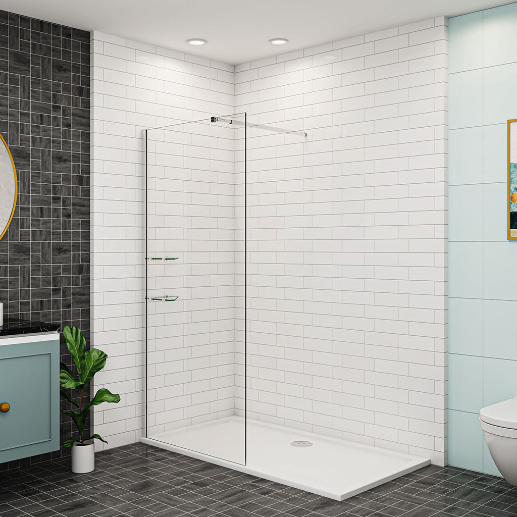 Begehbare Duschwand Duschabtrennung Dusche 100 cm 8mm NANO Glas H.200 cm
