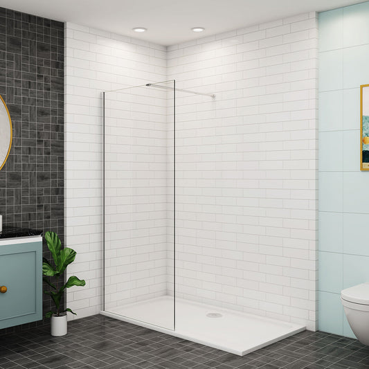 30 cm 8mm NANO Glas H.200 cm Duschwand Walk In Glaswand Dusche