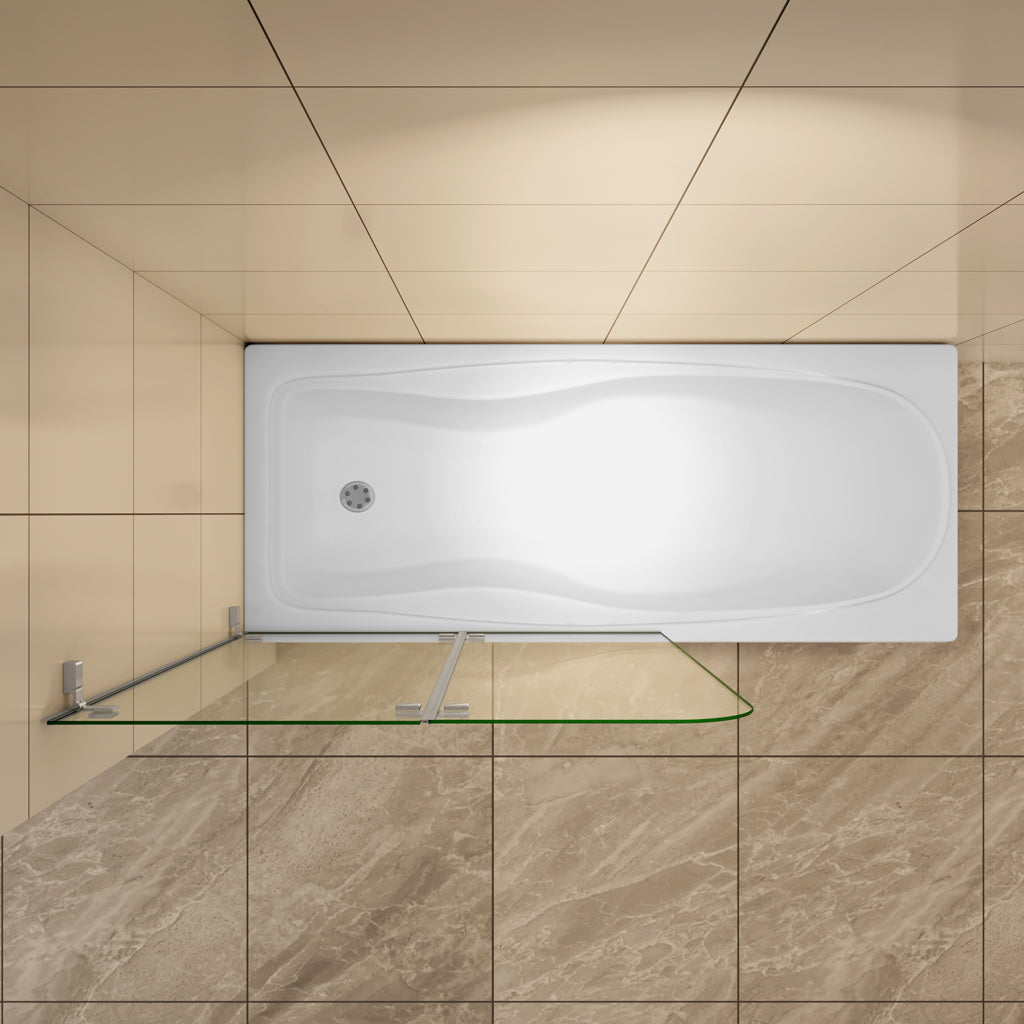 Badewannenaufsatz 110 cm Falttür 5mm Glas