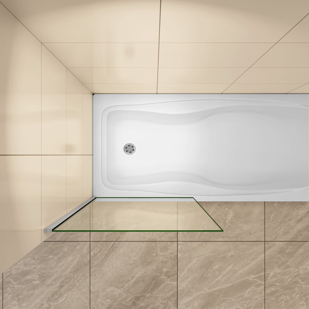 70 cm H.140 cm Offen 6mm NANO Glas Badewannenaufsätze Badewannenaufsatz
