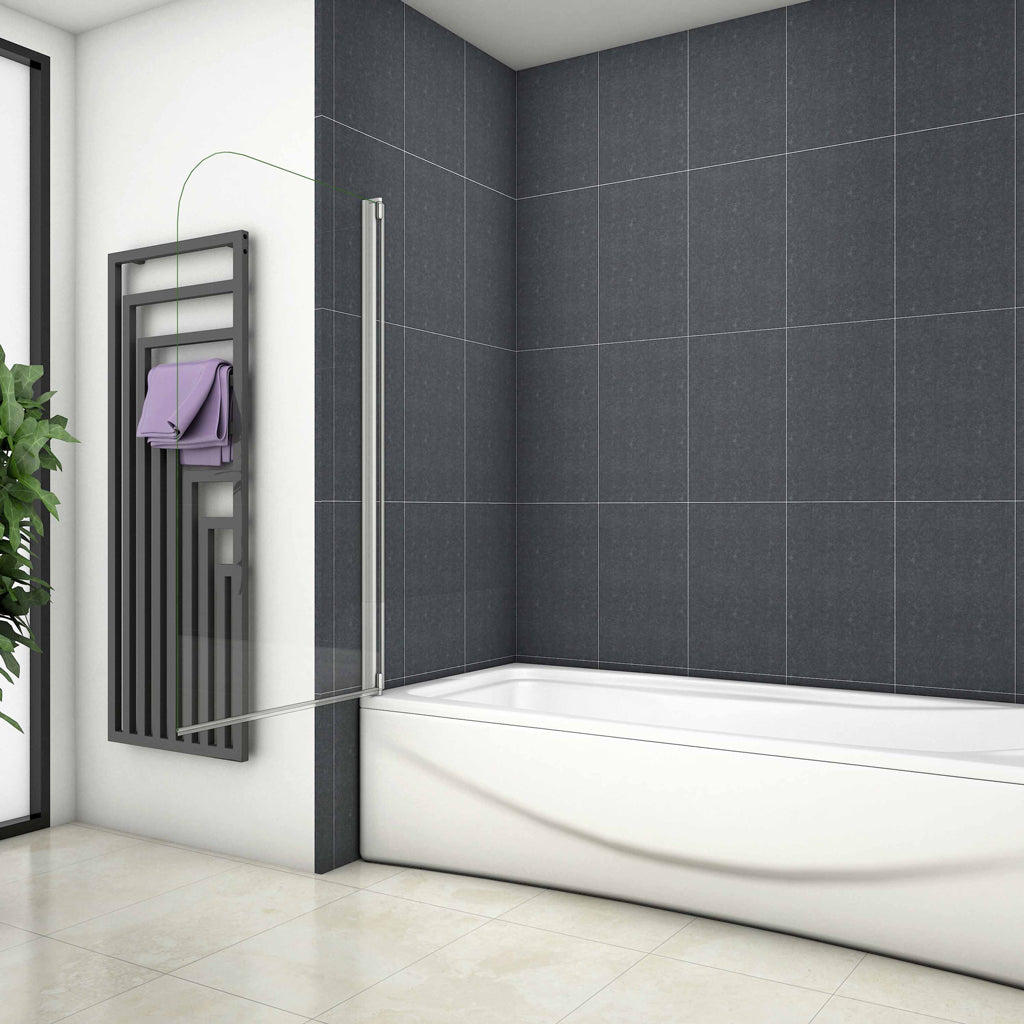 Badewannenaufsatz 80 cm H.140 cm Drehbar schwenkbar 4mm Glas