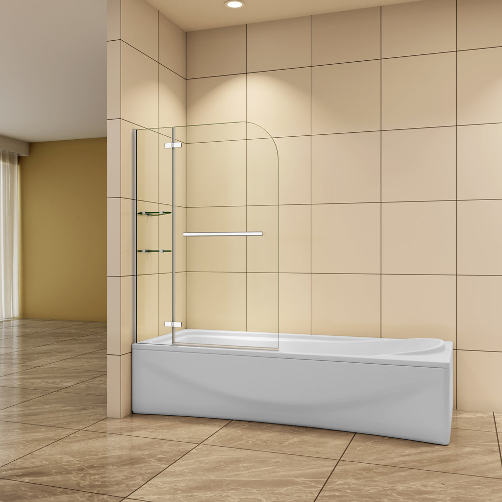 Aica Badewannenaufsatz 90 cm 5mm Glas Drehbar schwenkbar