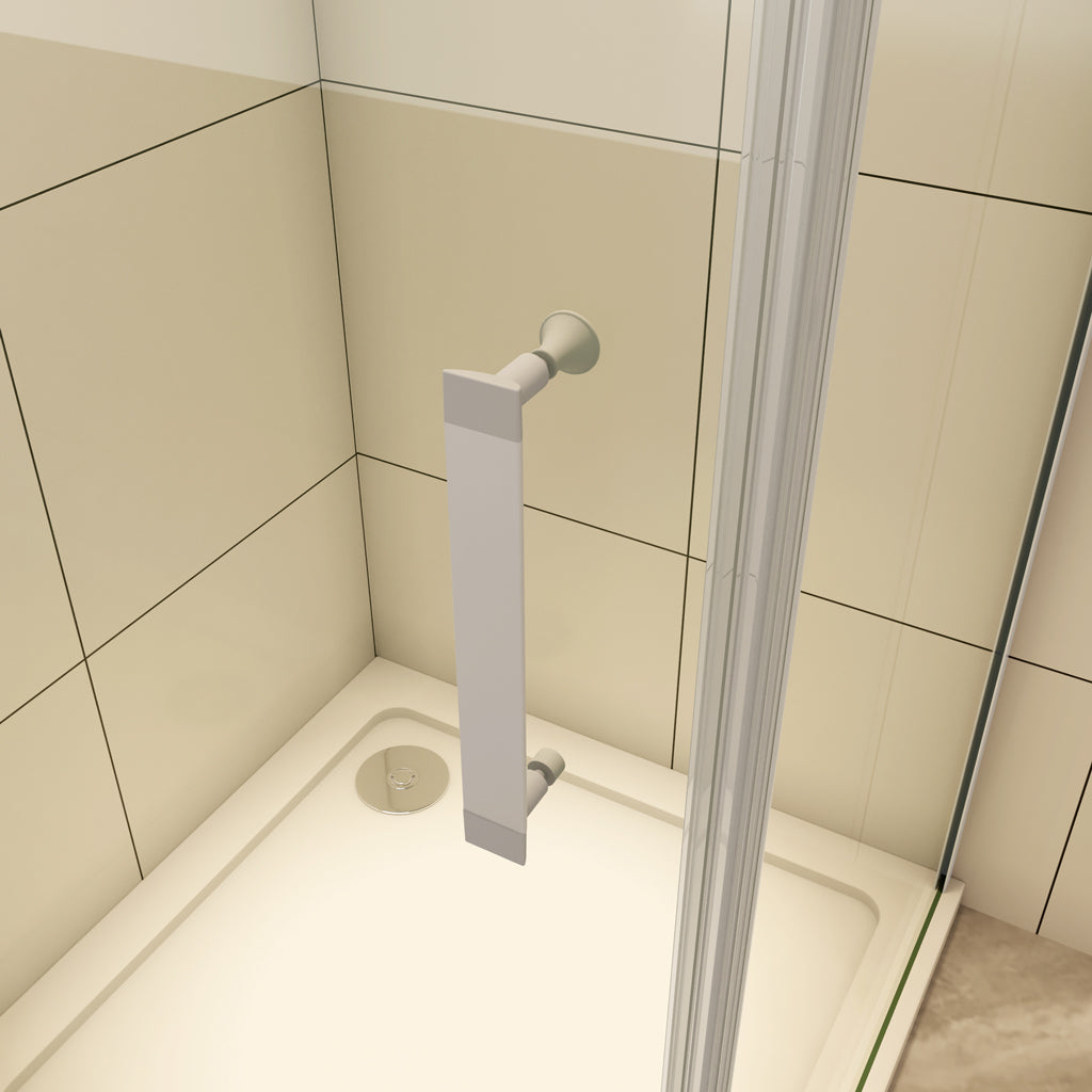 80x70 cm H.185 cm Drehtür Duschabtrennung 5mm Glas Duschtür+Seitenwand