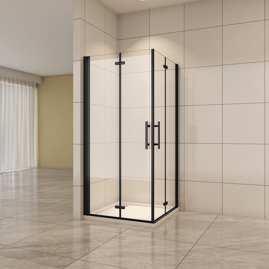 Aica Eckeinstieg 120x120 cm 6mm NANO Glas Falttür Duschabtrennung