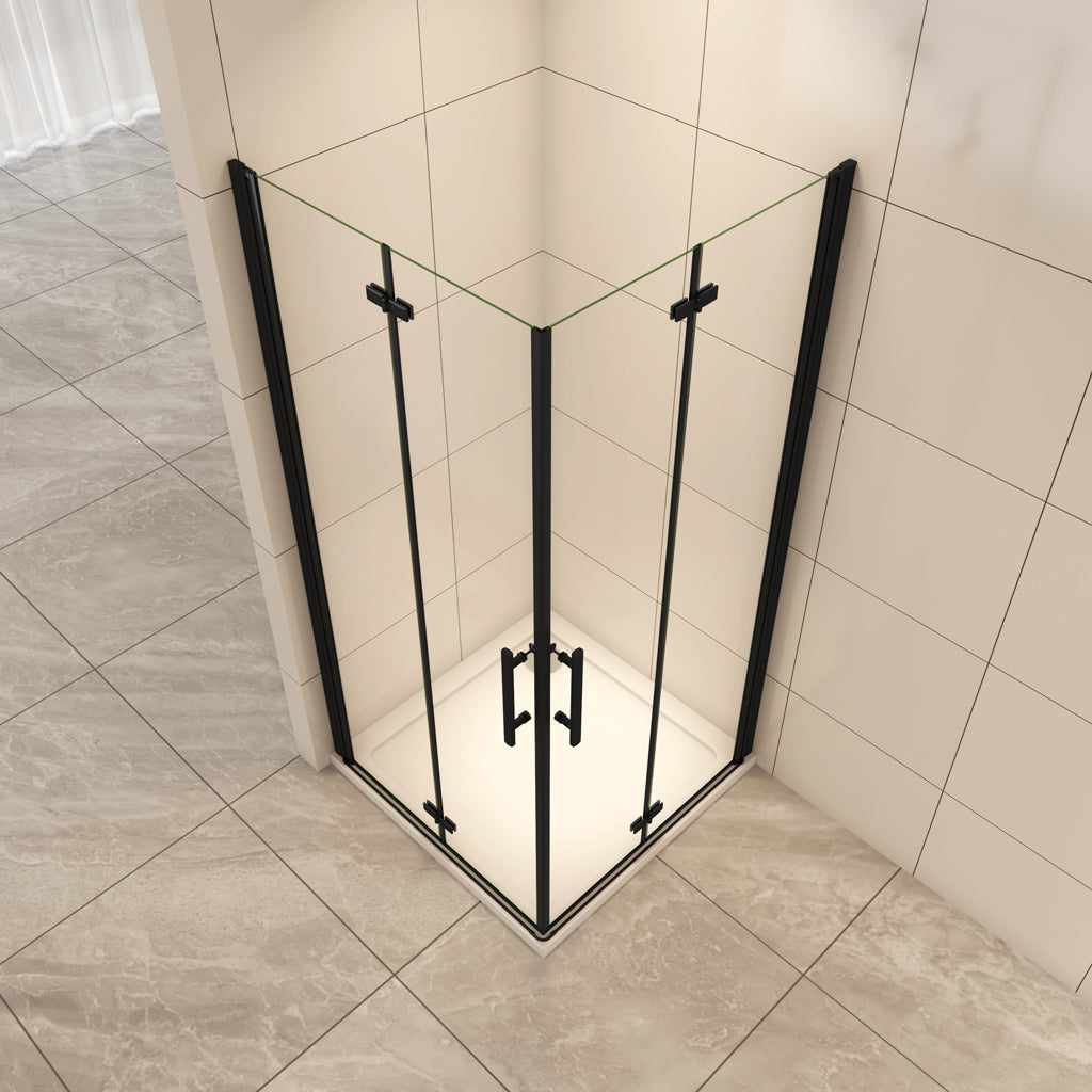 Duschkabinen Duschabtrennung 120x120 cm Eckeinstieg Falttür Duschkabine Aica