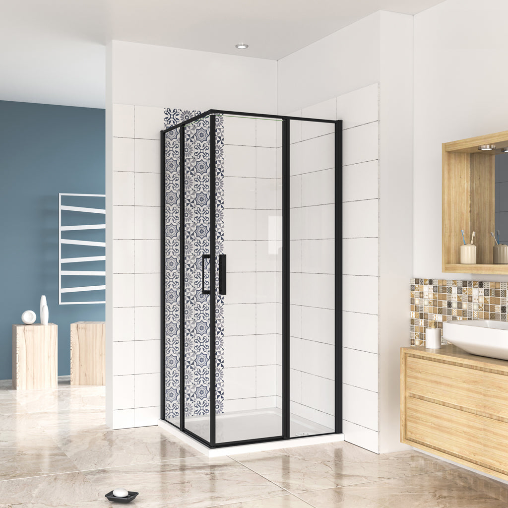Aica Eckeinstieg 120x120 cm 6mm NANO Glas Drehtür Duschabtrennung