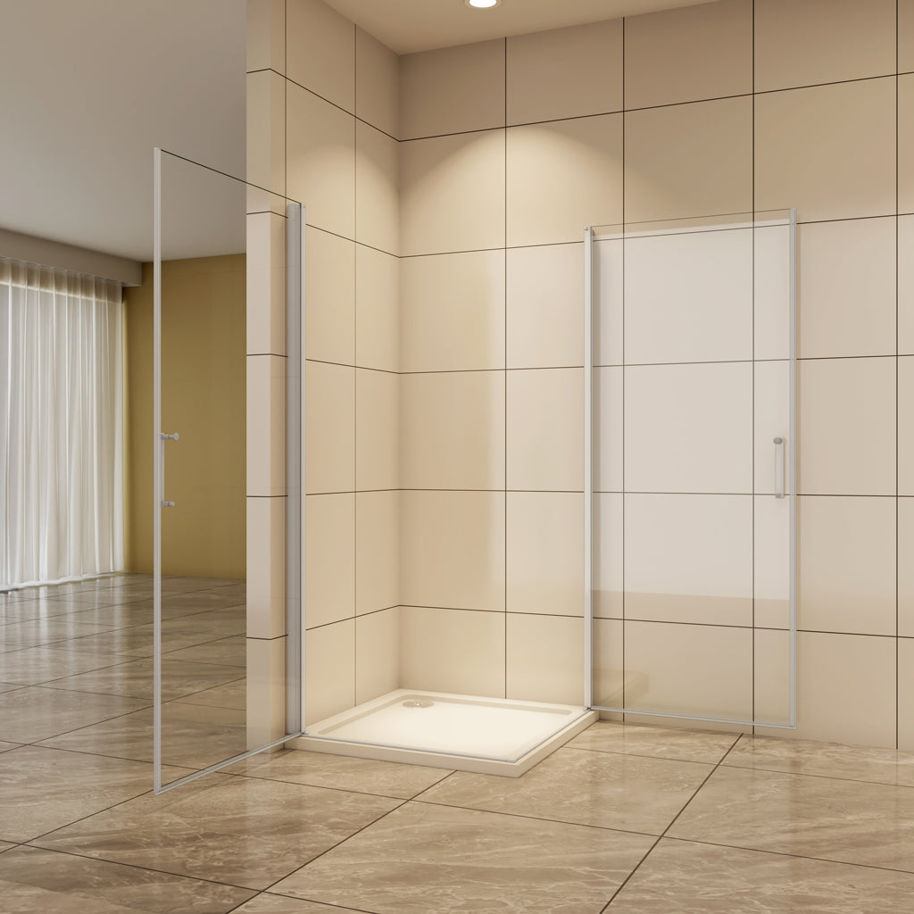 Duschkabine Eckeinstieg 70x70 cm Drehtür 5mm Glas Aica