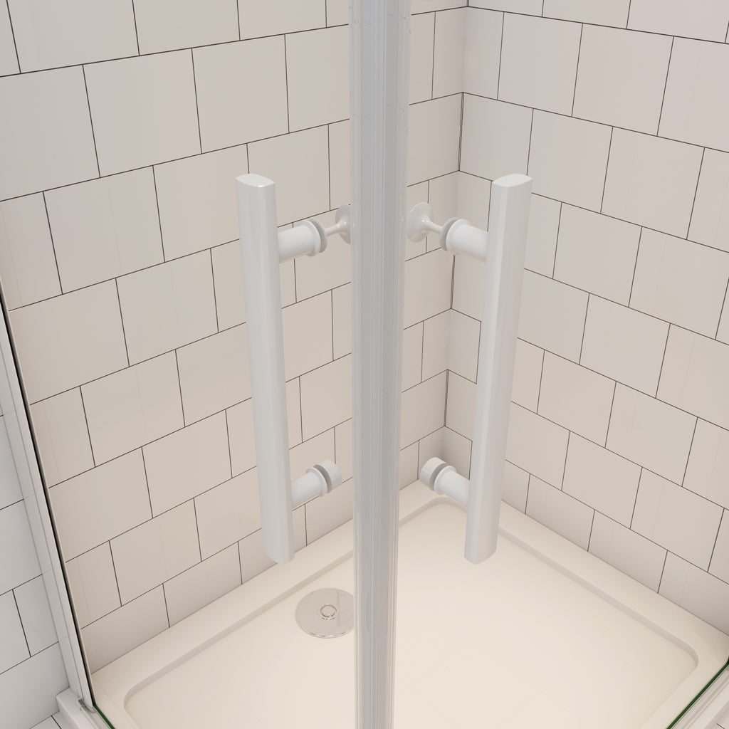 70x70 cm H.185 cm Drehtür Duschabtrennung 5mm Glas Eckeinstieg