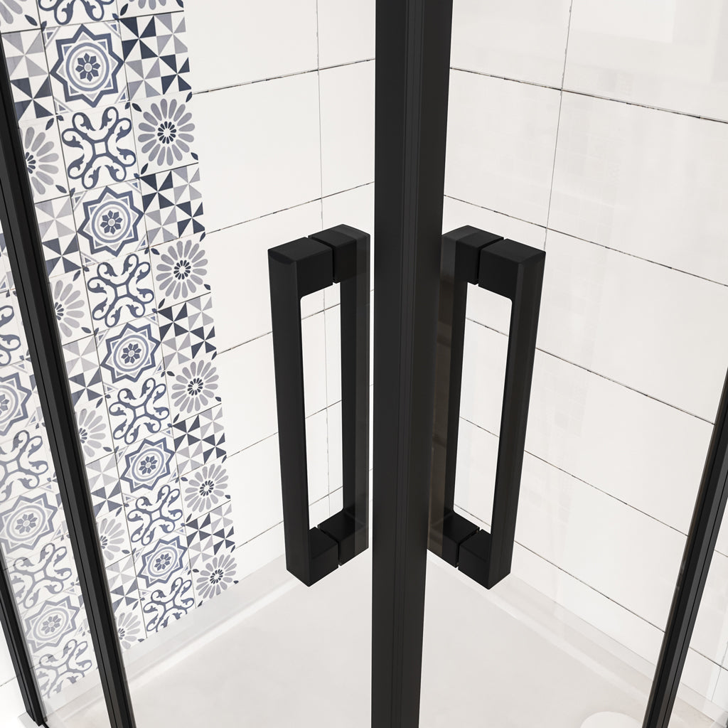 Duschkabine Eckeinstieg 80x80 cm Drehtür 6mm NANO Glas Dusche
