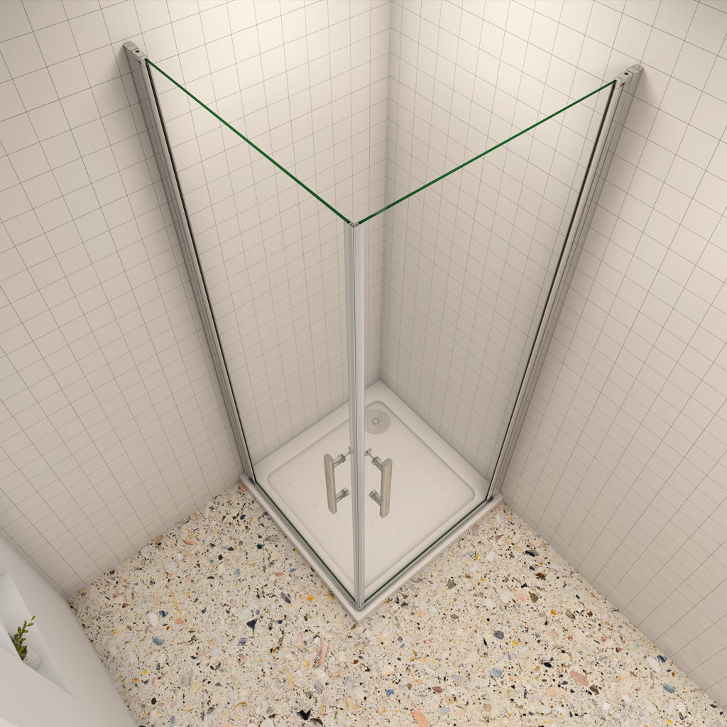 Duschkabine Eckeinstieg 90x90 cm Drehtür 6mm NANO Glas Aica