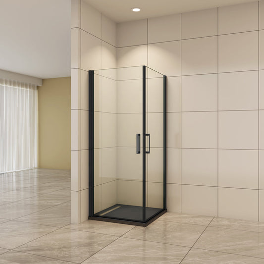 Eckeinstieg 90x90 cm 8mm NANO Glas Drehtür Duschabtrennung
