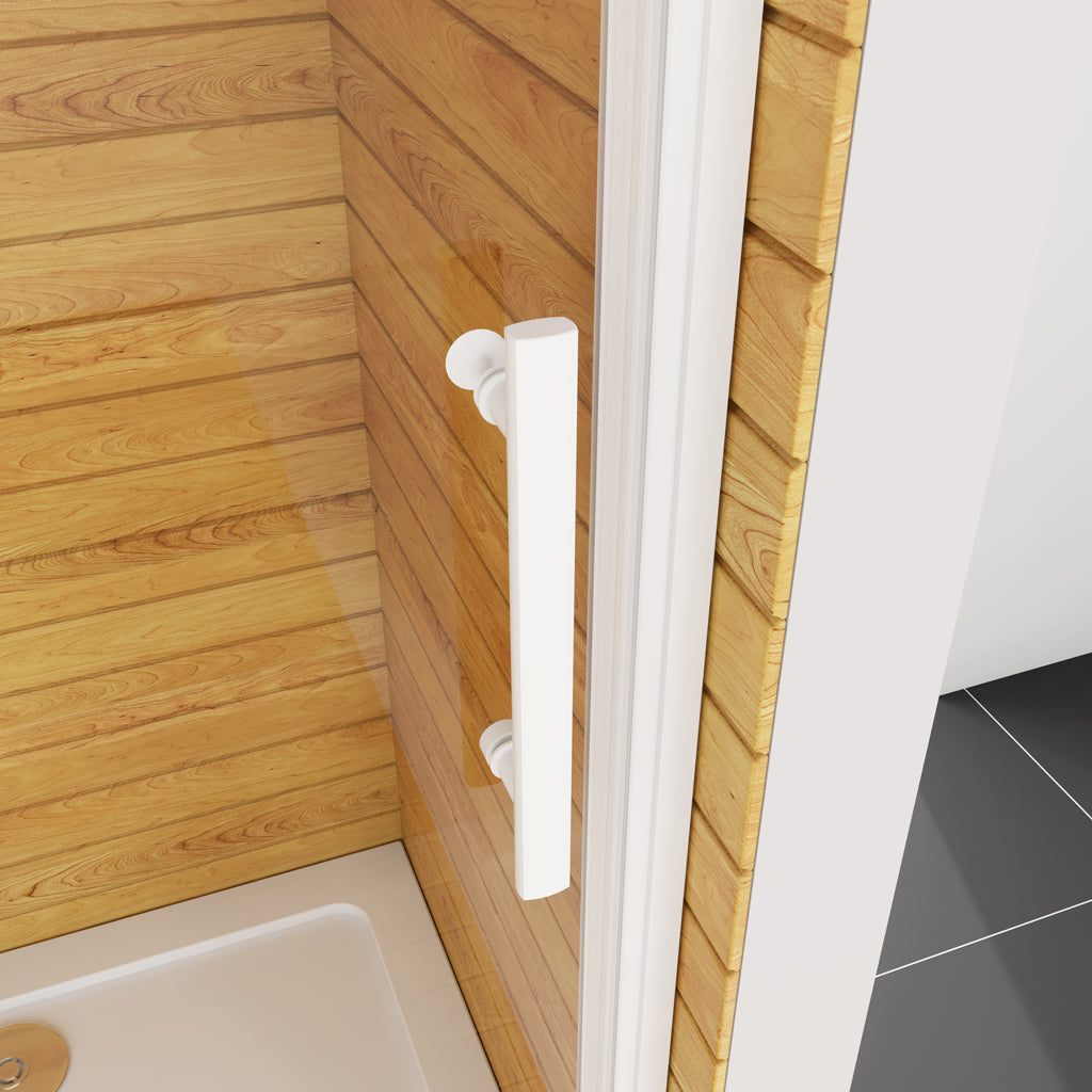 100 cm H.185 cm Drehtür Duschabtrennung 5mm Glas Nischentür Dusche