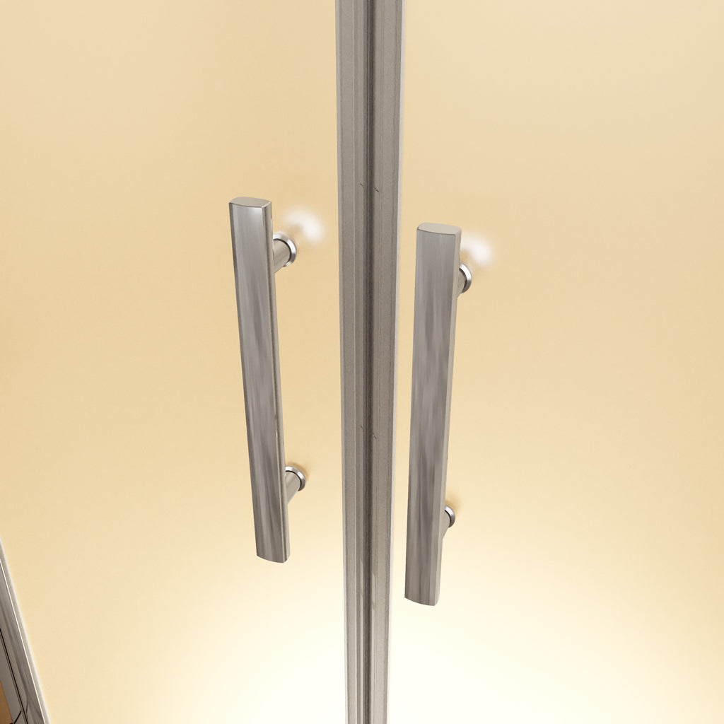 Duschkabine Nischentür 100 cm Pendeltür 6mm Glas + Splitterschutzfolie