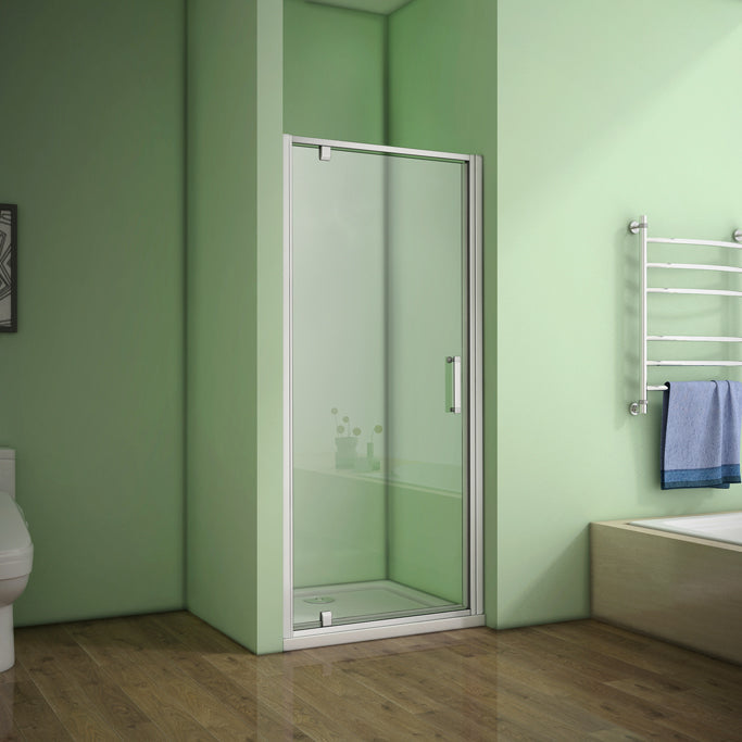 Aica Nischentür 100 cm 5mm Glas Drehtür Duschabtrennung