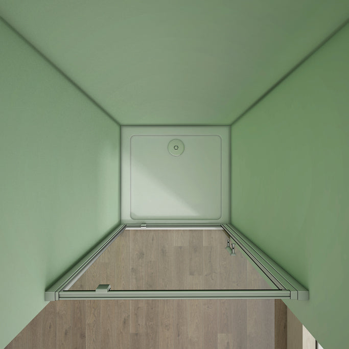 Nischentür 100 cm H.185 cm Drehtür 5mm Glas Duschkabine