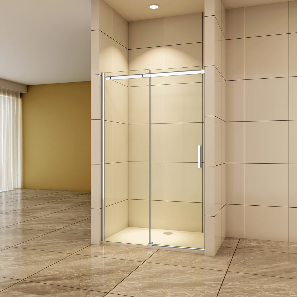 Aica Nischentür 160 cm 8mm NANO Glas Schiebetür Duschabtrennung