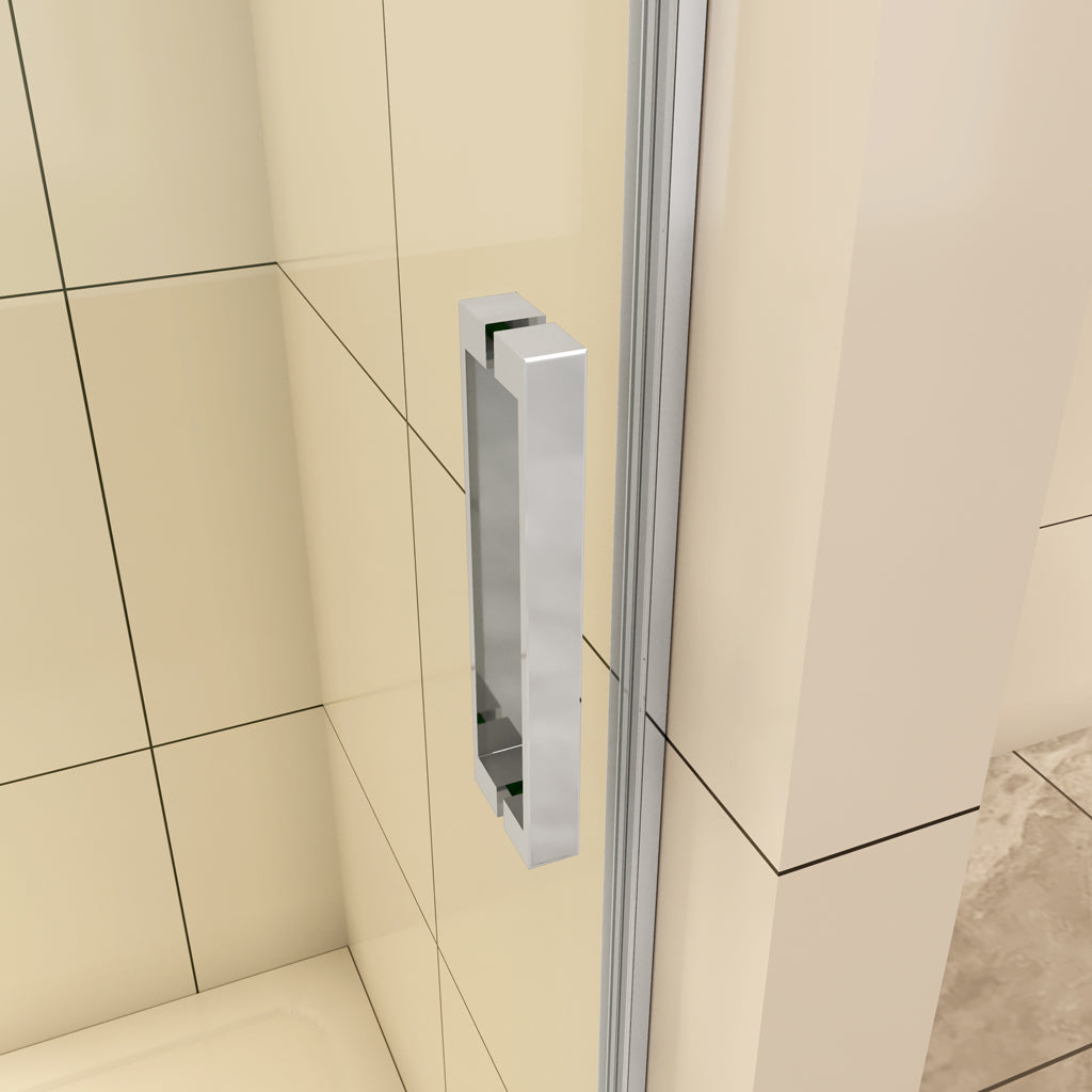 Duschkabine Nischentür Duschtür 160 cm Schiebetür 8mm NANO Glas