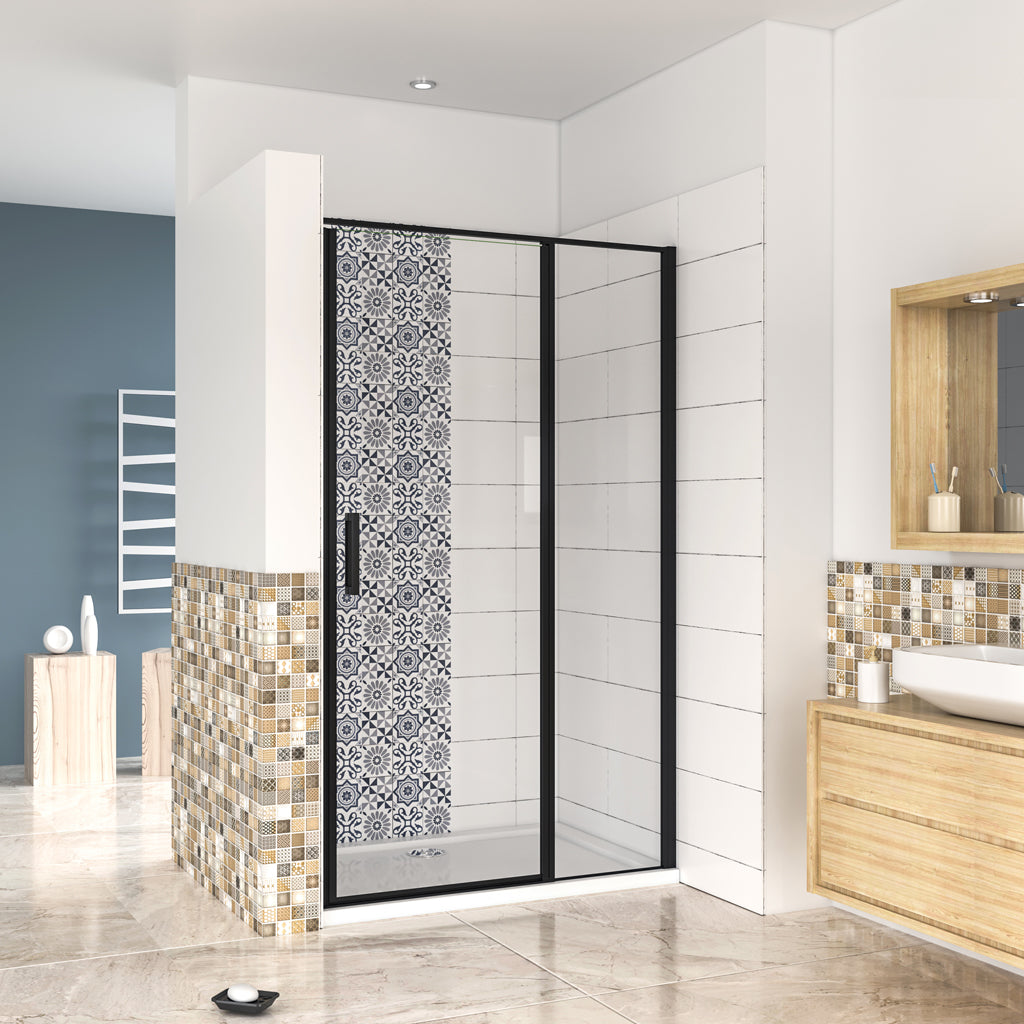 Aica Nischentür 80 cm 6mm NANO Glas Drehtür Duschkabinen