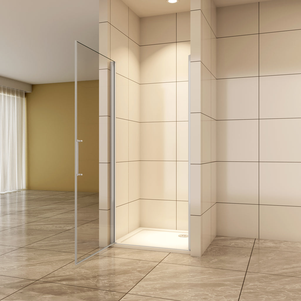 80 cm H.185 cm Drehtür Duschabtrennung 5mm Glas Aica Nischentür