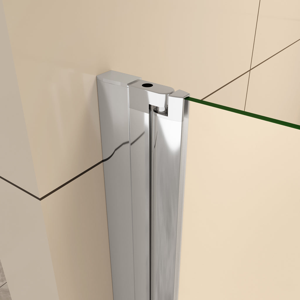 80 cm H.195 cm Pendeltür Duschabtrennung 6mm Glas + Splitterschutzfolie Nischentür