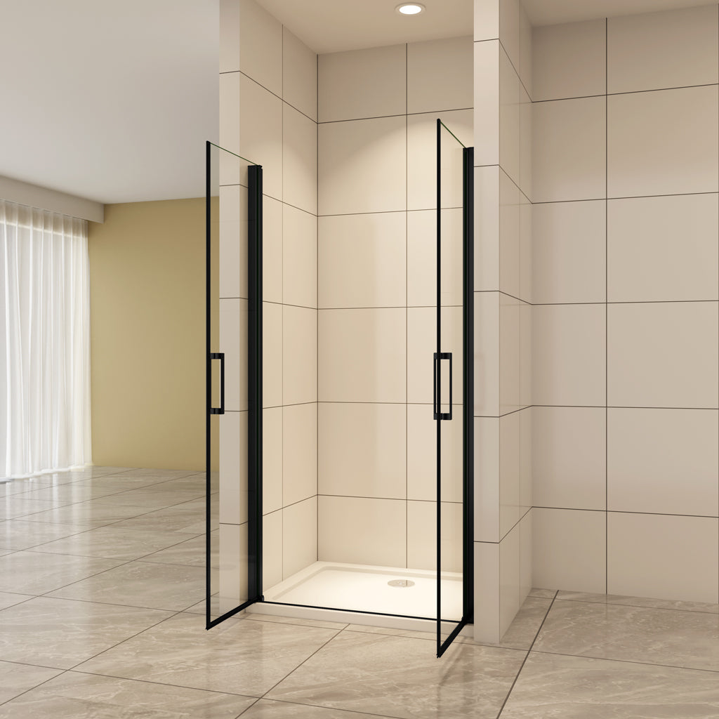 Nischentür 80 cm H.200 cm Pendeltür 8mm NANO Glas Duschkabine