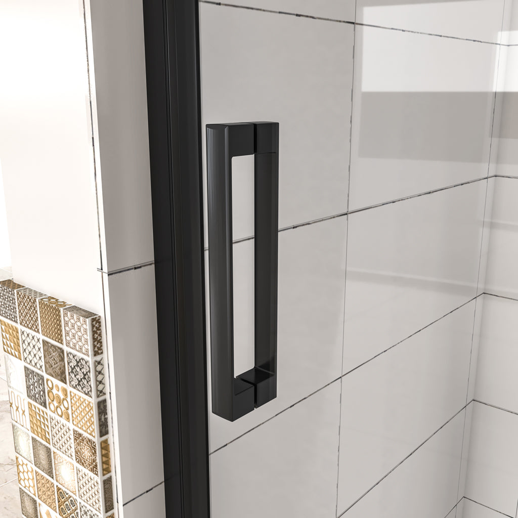 Duschkabine Nischentür 90 cm Drehtür 6mm NANO Glas