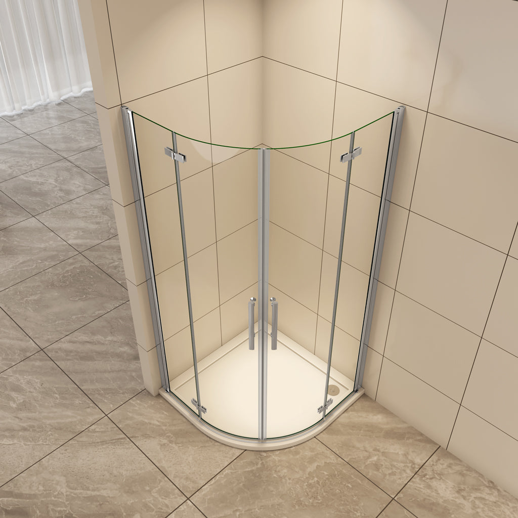 Duschkabine Rundduschen 80x80 cm Drehtür 6mm NANO Glas