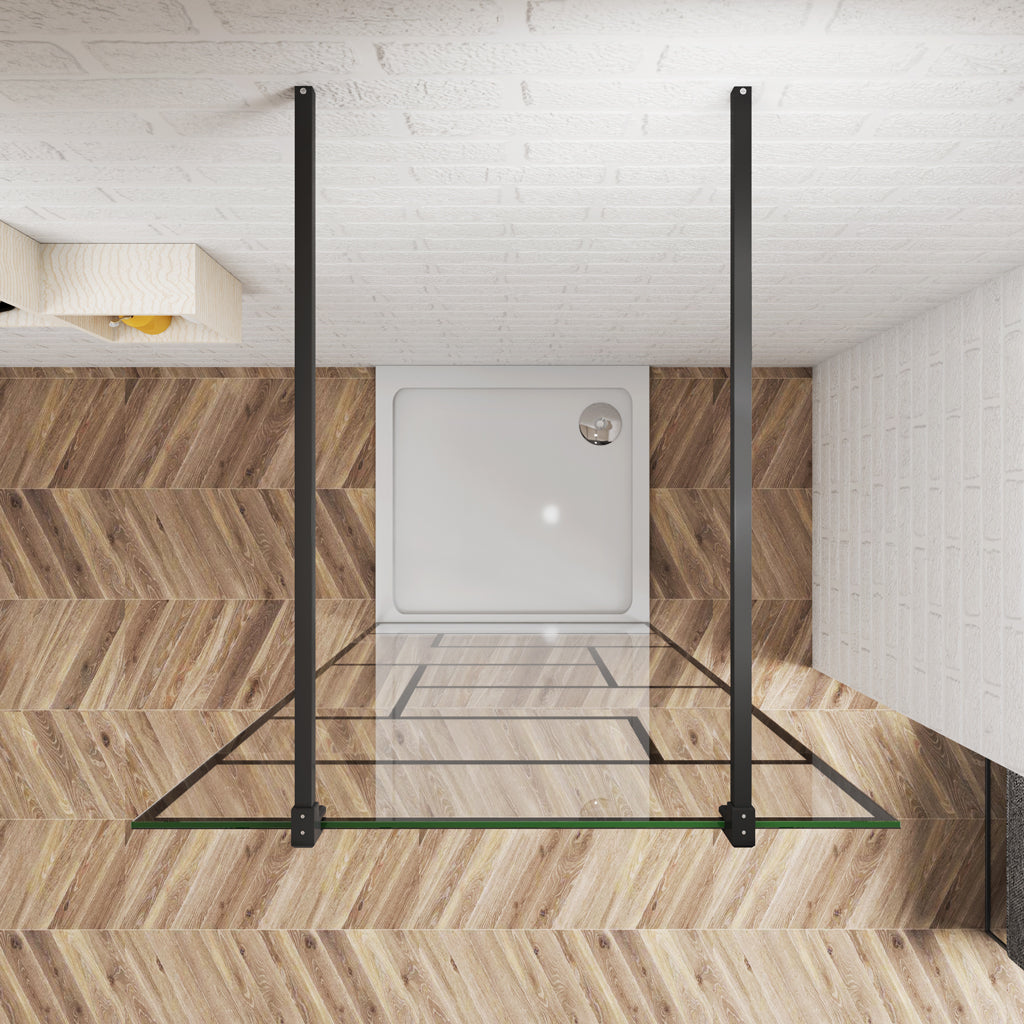 Walk In Duschwand 137.7 x H.200 cm 8mm NANO Glas Duschkabine Dusche
