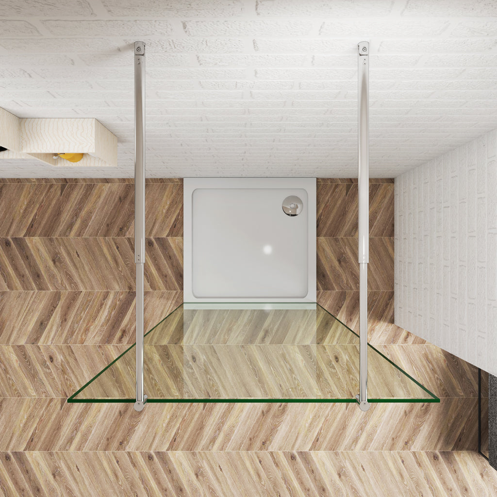 Walk In Duschwand 57.7 cm H.200 cm Offen 10mm NANO Glas Duschkabine Dusche