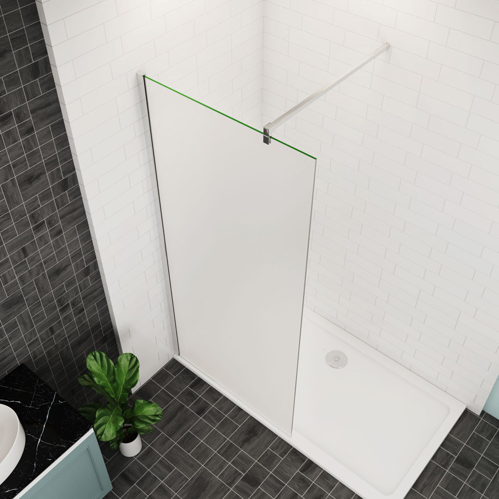 70 cm H.200 cm Offen Duschabtrennung 10mm Glas + Splitterschutzfolie Walk In Duschwand Dusche