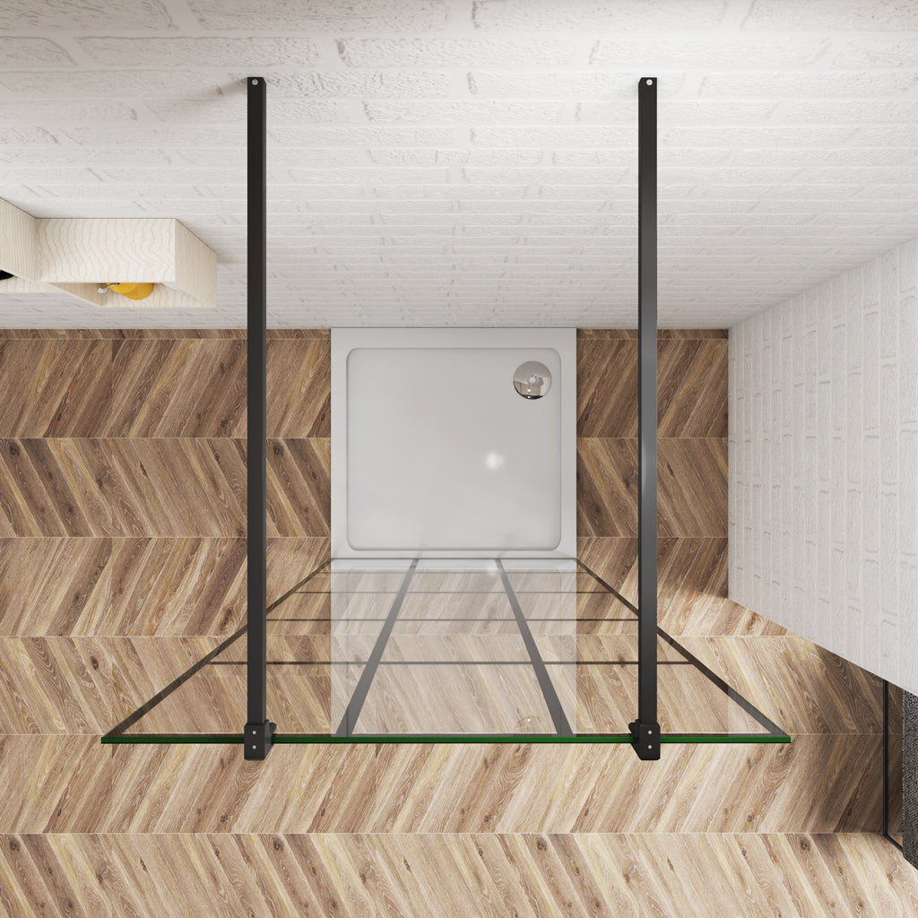 Walk In Duschwand 77.7 cm H.200 cm Offen 8mm NANO Glas Duschkabine Dusche