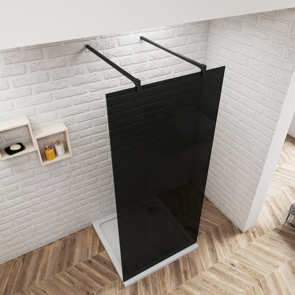77.7 cm H.200 cm Offen Duschabtrennung 8mm Glas + Splitterschutzfolie Walk In Duschwand Dusche
