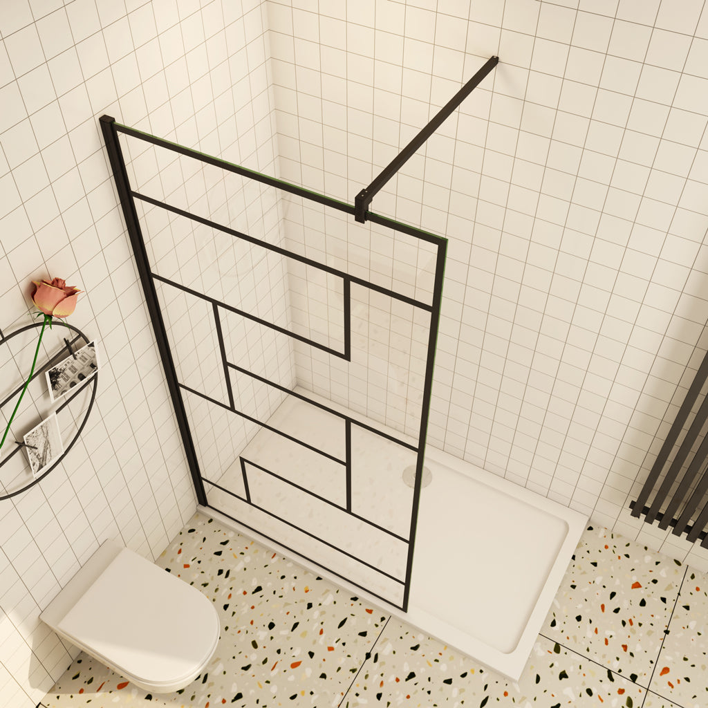 80 cm H.200 cm Duschabtrennung 8mm NANO Glas Aica Walk In Duschwand Dusche