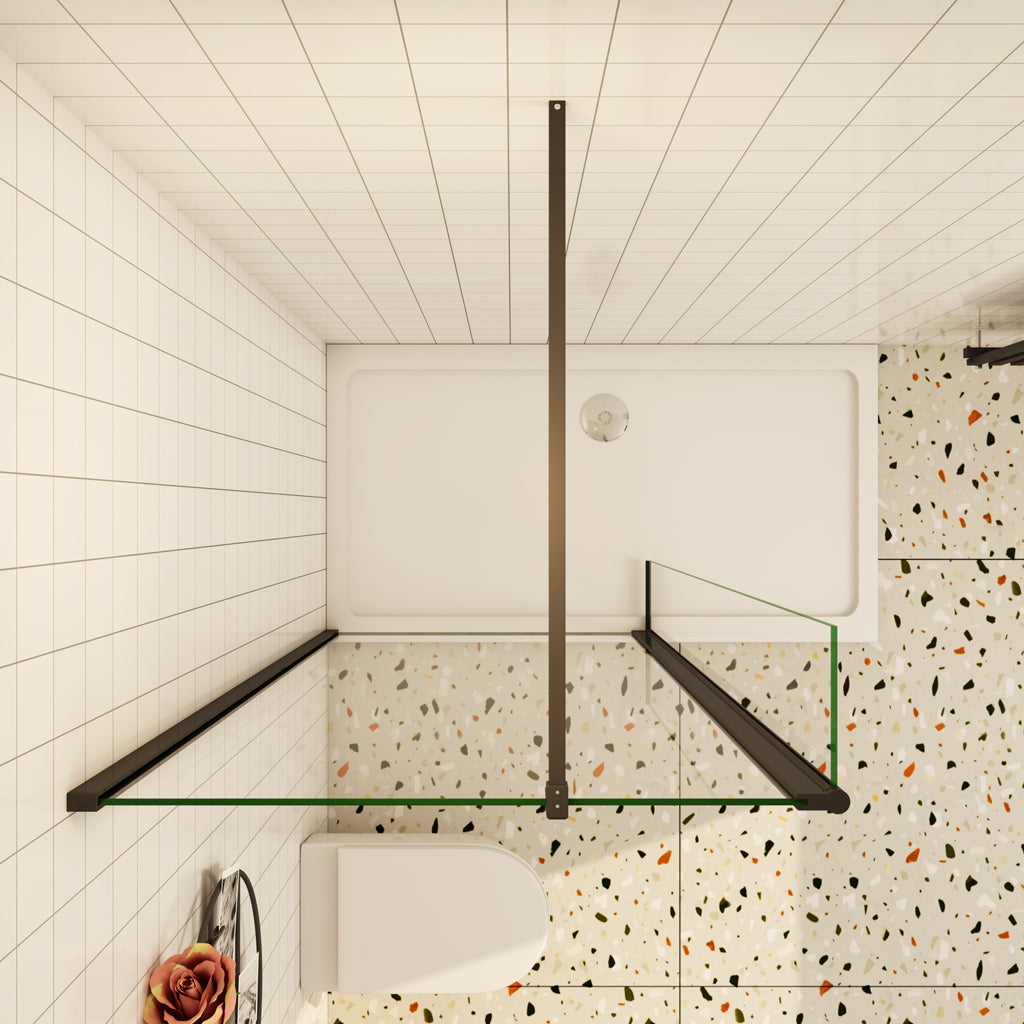 Walk In Duschwand 85 cm H.200 cm 8mm NANO Glas Duschkabine Dusche