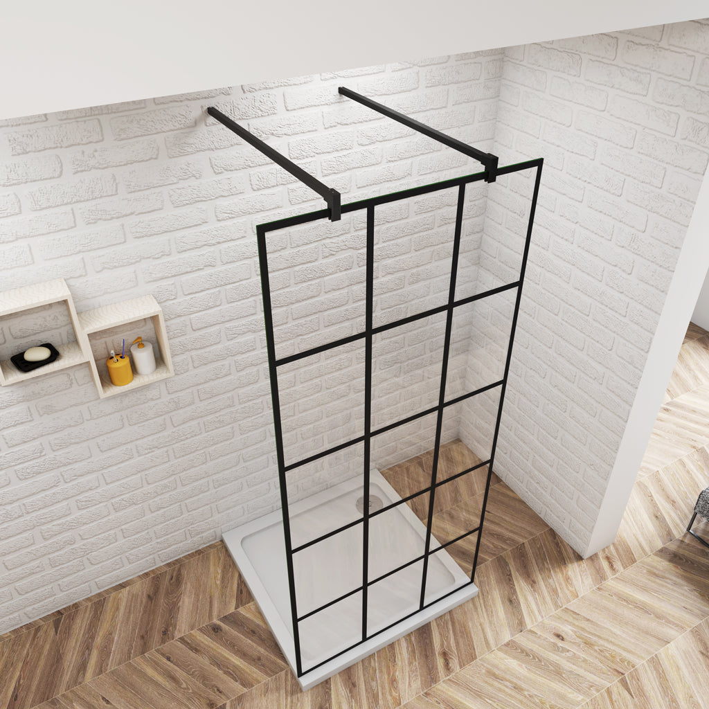 97.7 x H.200 cm Duschabtrennung 8mm NANO Glas Walk In Duschwand Dusche