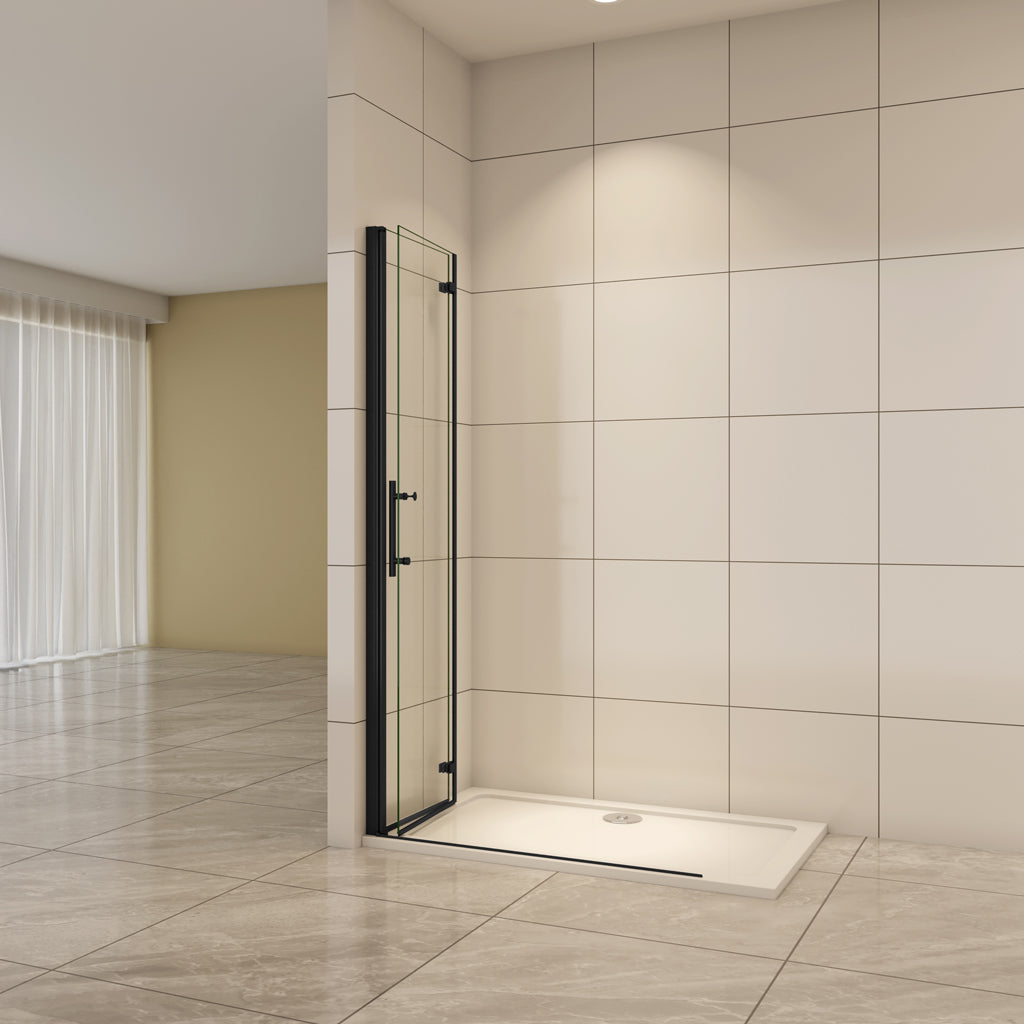 66 cm H.195 cm Falttür Duschabtrennung 6mm NANO Glas Walk In Duschwand Dusche Duschtür