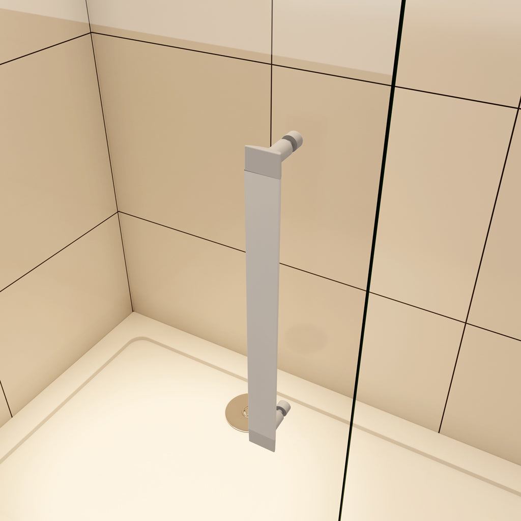 66 x H.185 cm Drehtür Duschabtrennung 5mm Glas Walk In Duschwand Dusche Duschtür