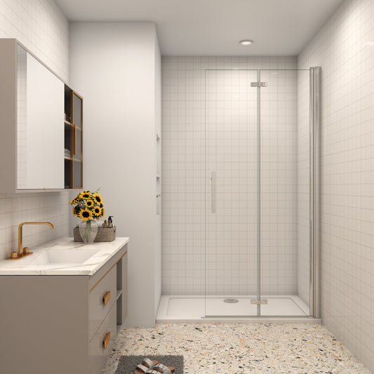 Walk In Duschtür 86 cm 6mm NANO Glas Falttür Duschabtrennung Dusche