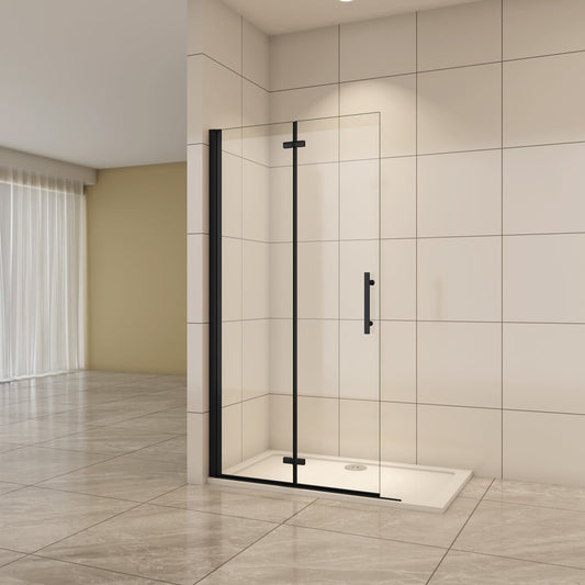 Aica Walk In  Dusche Duschtür 86 cm 6mm NANO Glas Falttür Duschabtrennung