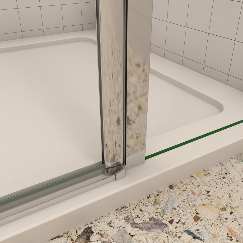 Walk In Duschtür 86 cm H.195 cm Drehtür 6mm NANO Glas Duschkabine Aica