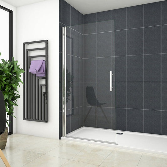 Aica Walk In Duschtür 86 cm 6mm NANO Glas Drehtür Duschabtrennung Dusche
